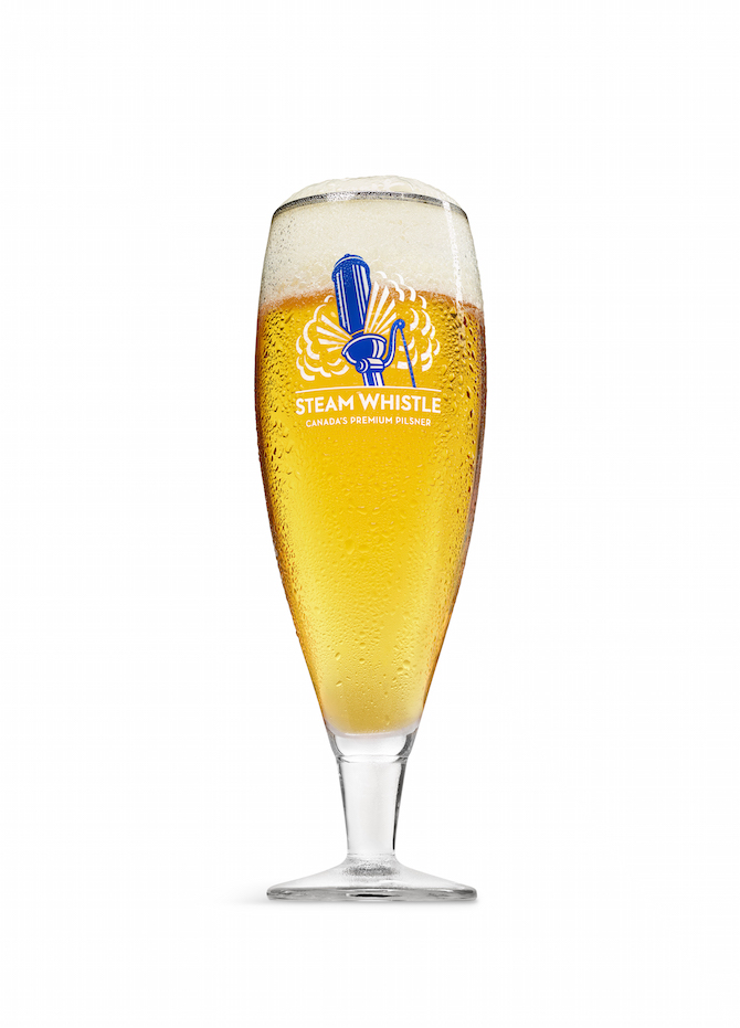 Details about   STEAM WHISTLE CANADA'S PREMIUM PILSNER BEER DRINKING GLASS  6-8 OZ ADVERTISING 