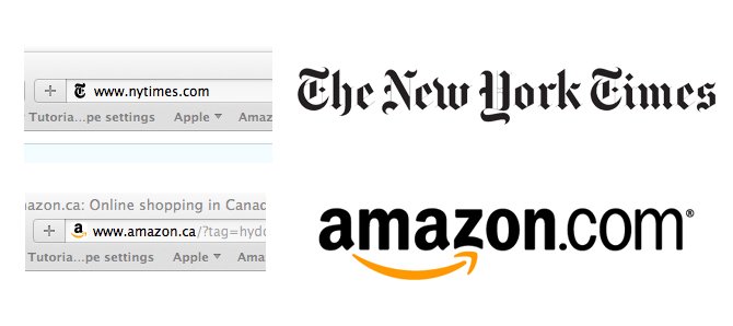 NYT & Amazon favicons