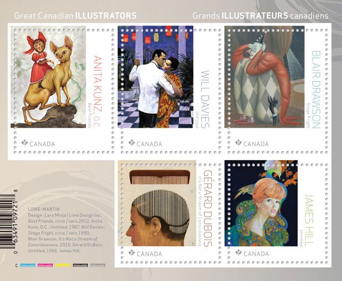 New Stamp Set Features Great Canadian Illustrators