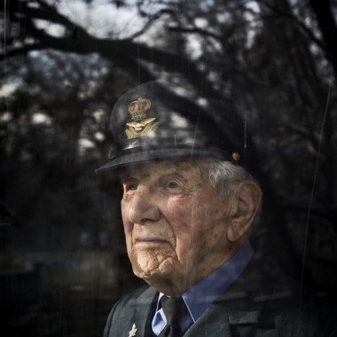 WW II Royal Air Force Fighter Pilot Tom Hennessy, for Guardian Saturday Magazine